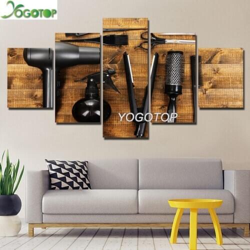 DIY Diamond Painting Barber electric hair drier 5D Full Drill mosaic Diamond Embroidery Handcraft Kit Home decor 5 Panels ML1043