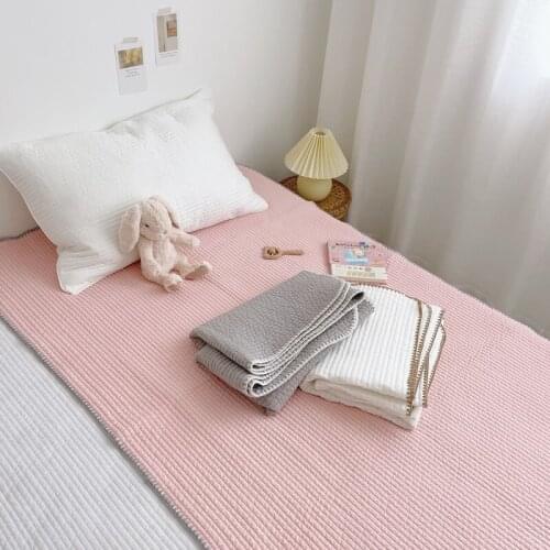 Newborns Cotton Soft Bed Sheet For Children Mattress 60*120CM Solid Color Unisex Boys Girls Baby Crib Sheets130*70CM Bedding