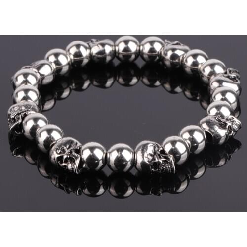 Classic Men Chain Bracelet Fashion Punk Style Charm Skeleton Bracelet Jewelery For Male Party Christmas Best Gift