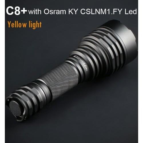 Convoy C8 Plus with KY CSLNM1.FY Yellow Light Flashlight Camping Fishing Linterna Led Portable Lighting 18650 Torch Work Latarka