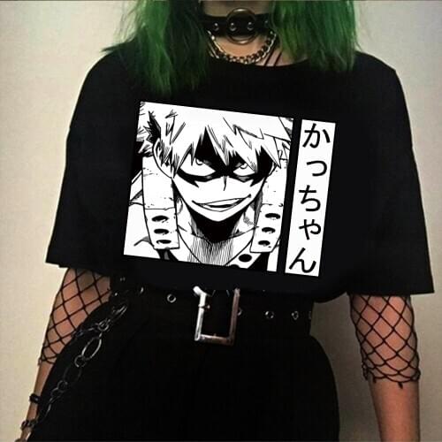 Japanese Anime My Hero Academia T Shirt Men/women Boku No Hero Academia Bakugou Katsuki Graphic Tees Unisex