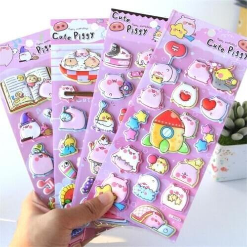 1pcs Kawaii Stationery Stickers Staying cute pig Diary Planner Decorative Mobile Stickers Scrapbooking DIY Craft Stickers