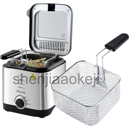 Mini deep fat fryer Electric fryer smart home fryer large capacity oil-free French fries machine 1.5L 1pc