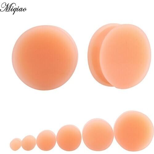 Miqiao 2pc Silicone Ear Plugs and Tunnels Ear Piercings Earlets Screwed Earring Expander 3-30mm Ear Gauges Piercing Body Jewelry