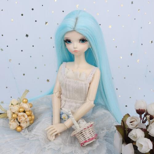 Muziwig 45cm long doll hair Synthetic Long Straight Doll Wigs for BJD/SD Doll accessories