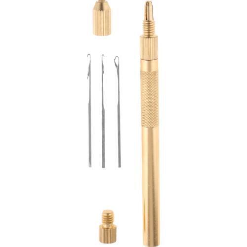 Professional Aluminum Crochet Hook Needle Kit for Beads Feather Dreadlock Wig Hair Extensions Lace Wig Making Gold Plated