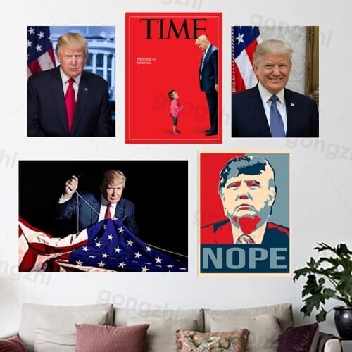 Trump Wall Art Poster Us President Print Canvas Painting Modern Home Decoration Living Room Painting and Printmaking Frameless