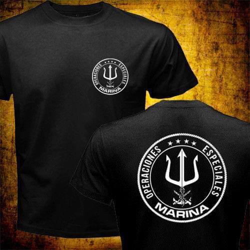 New Mexico Navy Marina Special Operations Forces Operaciones Especiales New Fashion Cotton for Man Fit Christian T Shirt