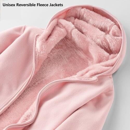 Teddy Cozy Women Coats and Jackets Winter Autumn Unisex Reversible Fleece Jackets Woman Zipper Hooded Coat Outwear Ladies