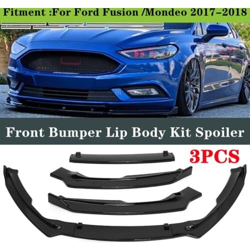 Front Bumper Lip Body Kit Spoiler Splitters Trim For Ford Fusion Mondeo 2017-18