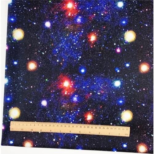 110cm Width Galaxy Starry Sky Cotton Fabric Space Printed Cloth Sewing Quilting Fabrics For Patchwork Needlework DIY Handmade