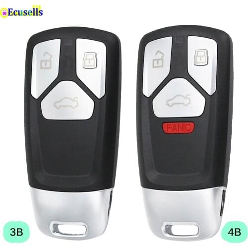 Smart Remote Key Shell Case Fob 3/4 Buttons for Audi TT A4 A5 S4 S5 Q7 SQ7 2017 New with Small Key