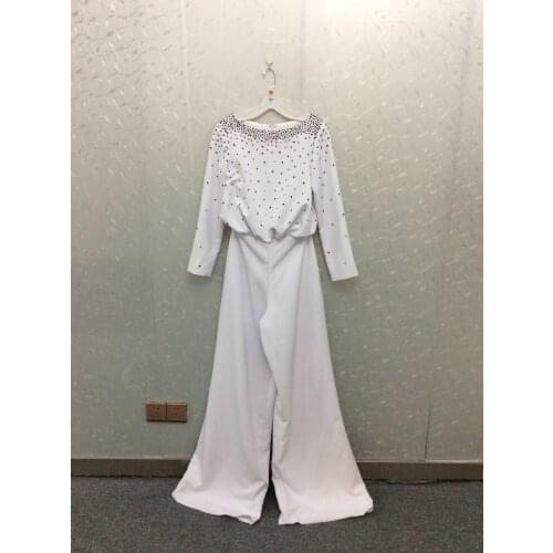 Vintage Long O-Neck Jumpsuit Wedding Dresses Satin Floor Length Pant Vestidos de Novia Abendkleid Bridal Gowns for Women