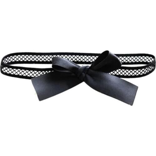 Womens bowknot leg loop sexy black fetish belt bondage harness thigh ring stocking suspender lace bridal wedding thigh garter