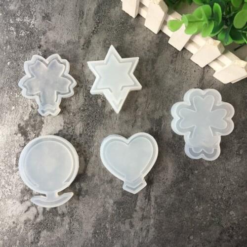 Quicksand Clover heart Scrapbooking Silicone Mold Resin Silicone Mould DIY Jewelry Making epoxy resin molds