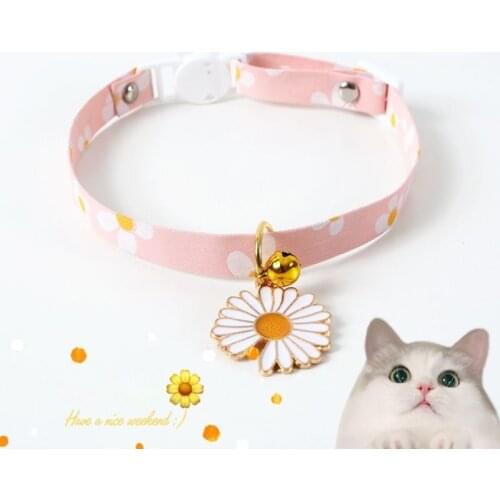 1pc Color Pet Supplies Cat Collar with Pendant Printing Adjustable Pet Collar Suitable for Small Cat and Dog Collar Pet Supplies