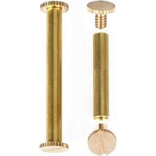 2sets Both sides can be detached to lock screw M4 multi-purpose butt album book female screw rivet plywood screw copper