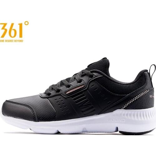 361 Degrees Women Leather Breathable Shock-Absorbing Sneakers Training Sport Shoes W581944408-3I