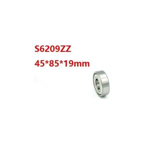 4pcs/lot S6209ZZ S6209 ZZ 45x85x19mm stainless steel double cover bearings Deep Groove Ball bearing 45*85*19mm 6209 6209ZZ