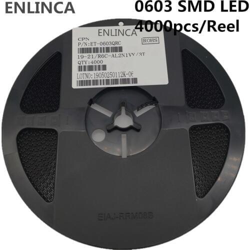 4000pcs full reel 0603 SMD LED diodes light Red yellow green blue white warm cold nature white