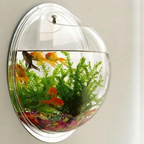 Acrylic Fish Bowl Wall Hanging Aquarium Tank Aquatic Pet Supplies Pet Products Wall Mount Fish Tank for Betta fish
