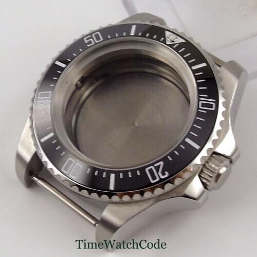 44mm watch case parts fit for Miyota8215 821A NH35 NH36 ETA2836 movement ceramic bezel insert turning bezel stainless steel