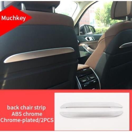 For BMW X7 2019 Chair back bright strip chrome molding trim 2pcs