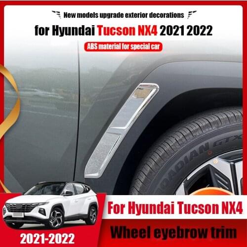 For Hyundai TucsonNX4 2021 2022 Front and rear wheel eyebrow trim strips modified car trim strips upgrade grade