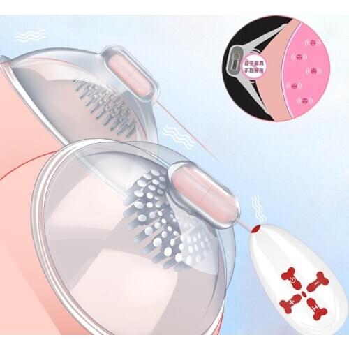 Electric Nipple Sucker Stimulator Vibrator Remote Control Breast Pump Masturbator Massager Chest Tease Lick Sex Toy for Woman