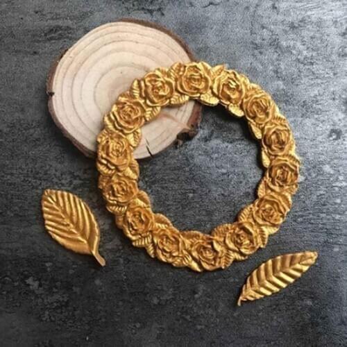 Wreath Leaves Frame Baking Mold Silicone Chocolate Fondant Cake Mold DIY Decorating Tool