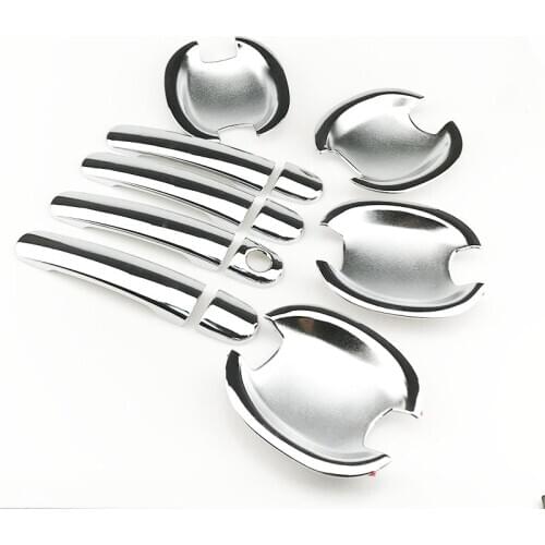 For Volkswagen VW Polo MK5 2009-2013Chrome Door Handle Cover & Door Bowl Cover Car Styling 2010 2011 2012 2013 2014 2015 2016