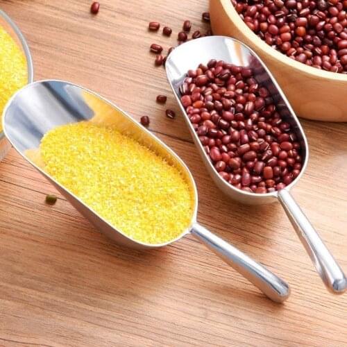 Candy Bar Buffet Commercial Scoops Bar Home Ice Scooper Shovel Food Flour Candy Scoop New Stainless Steel Ice Scraper 4 Size
