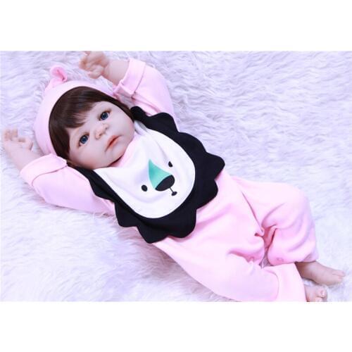 55cm Full Silicone Body Reborn Baby Girl Doll Toys Lifelike Princess Toddler Babies Dolls Bathe Toy Child Birthday gift bonecas