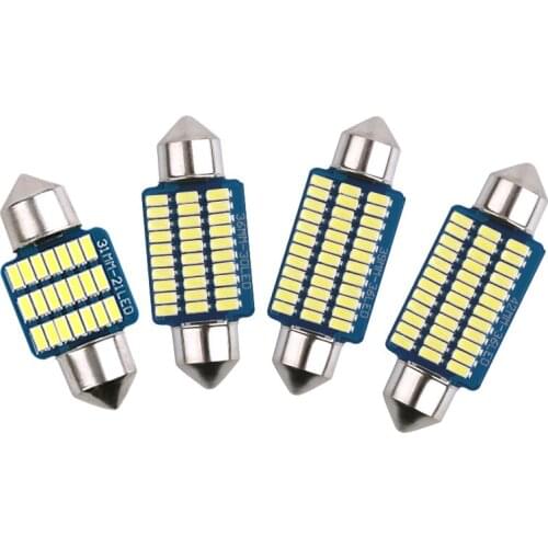 1x Ice Blue Warm White C5W 31MM 36MM 39MM 41MM Festoon Car LED License Plate Lamp DC 12V Auto Dome Light Led Interior Room Bulb