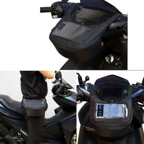 Motorcycle Windscreen Bag Handlebar Bag Fuel Tank Bag Mobile Phone Touch Screen Earphone Bag for xmax nmax forza vespa gts lx