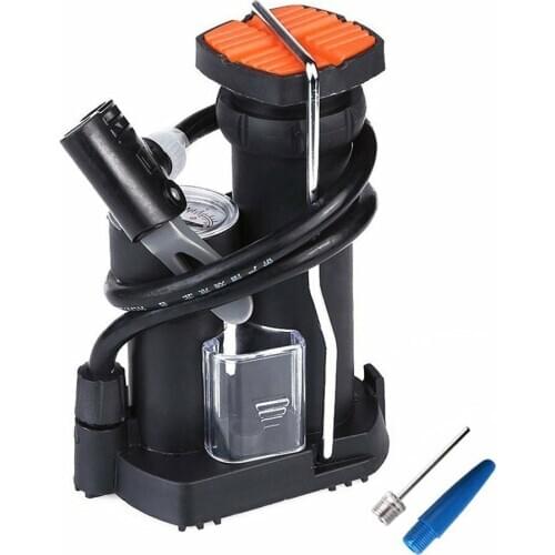 Motorcycle Foot Inflator Pump Mountain and Road Tire Air Pressure Gauge Pump Car Motorbike Soccer Ball Repair Accessories