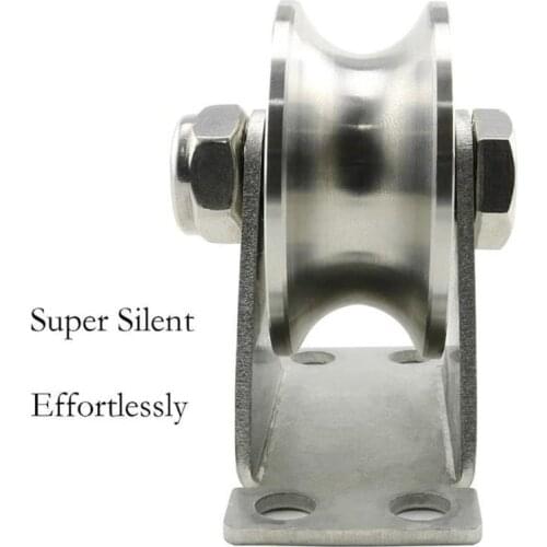 Q9QF U Type Groove Wheel Wire Rope Sliding Gate Lifting Crane Industrial Machine Durable Stainless Steel Corrosion Resistance