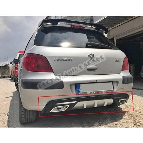 For Peugeot 307 Diffuser 2001 2002 2003 2004 2005 2006 2007 2008 Rear Bumper Extension Attachment Car Styling Auto Universal