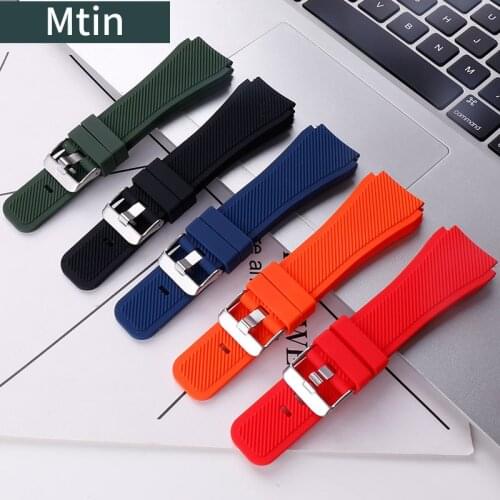 22mm silicone strap mens pin buckle watch accessories for Samsung galaxy watch 3 46mm Gear S3 watch band Huawei watch gt 2 42mm