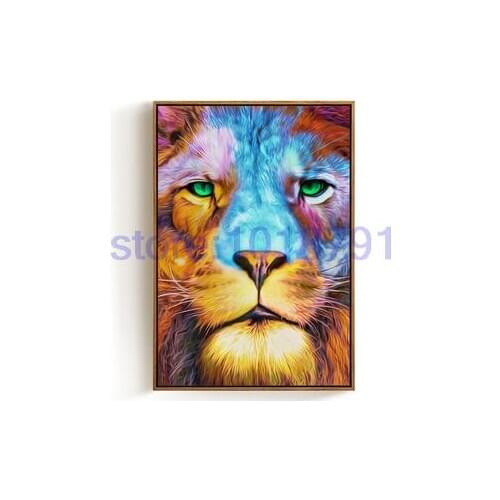 Rhinestone painting crystal Home Decor DIY Diamond painting 3D cross stitch pattern diamond embroidery Color lion
