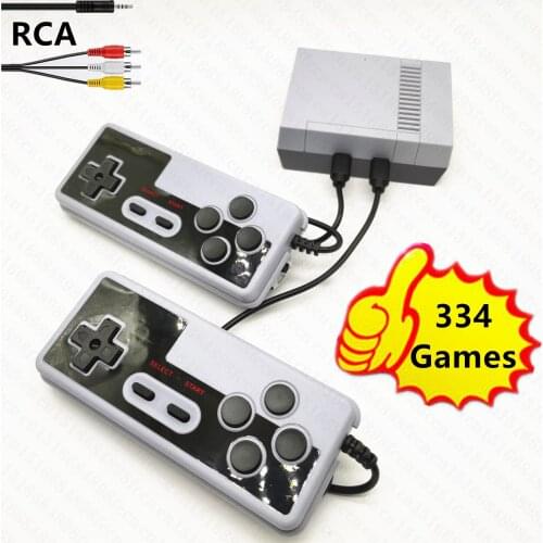 Super Mini Retro TV Video Game Console Game Player for Nes 8 Bit Games with 334 Games RCA Out 2 Wired Controllers Gift for Kids