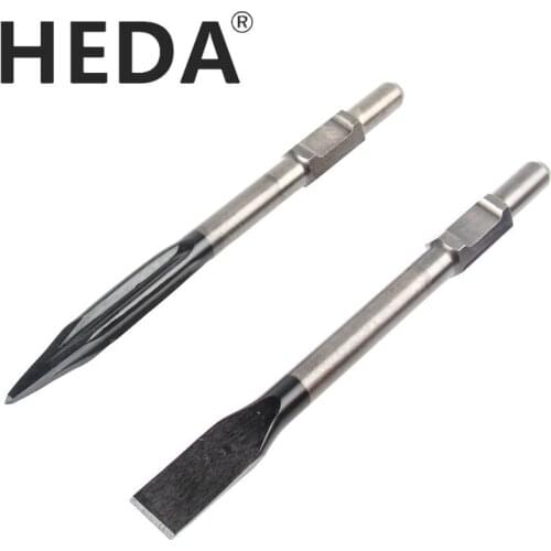 HEDA PH65A Pointed Flat Chisel Electric Pick Special Extended Masonry Drill Bits for Concrete Water Pipe Wall Slotting