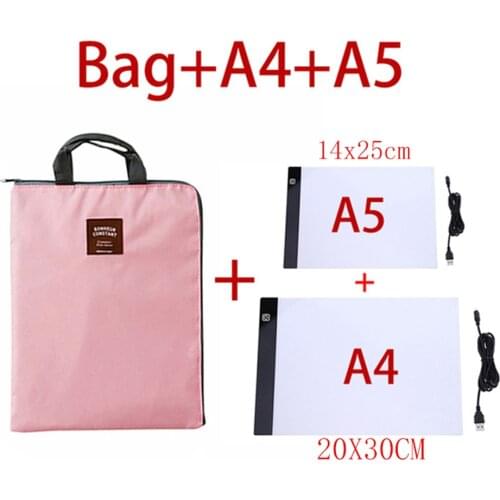 A4/A5 Size Three Level Dimmable Led Light Pad,Tablet Eye Protection for Diamond Painting Embroidery Tool Accessories Storage Bag