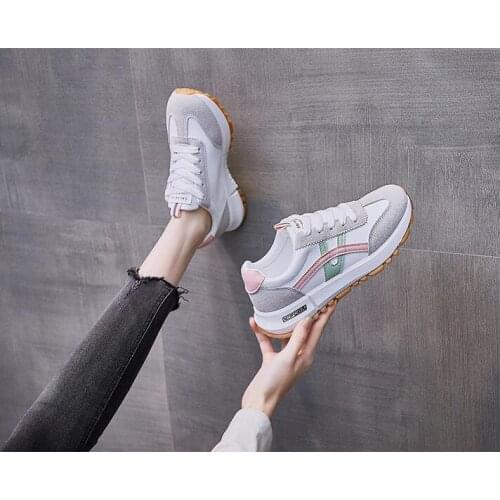 Womens Shoes 2021 Comfort Breathable Platform Sneakers Women Fashion Summer Trainers Comfort Ladies Lace Up Casual Sports Shoes