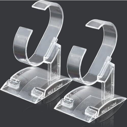 10/20pcs Fashion Jewelry Watch Store Showcase Display Stand Rack Holder Clear Plastic Wrist Watch Display Rack Holder Show Case