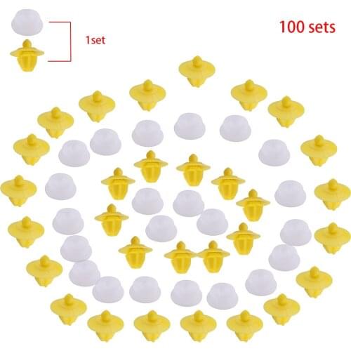 100Pcs/Set Plastic Car Door Moulding Wheel Arch Trim Clips Fit For Land Rover Discovery 3 4 Range Rover Sport Freelander 1 2