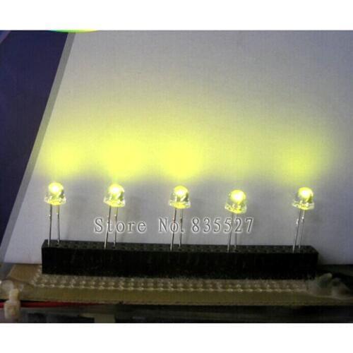 1000PCS/LOT Straw hat f5 led 5MM golden lemon yellow light-emitting diode LED lamp beads