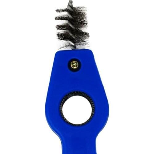 2* Wire Pipe Brush 2PCS 2X 4 In 1 Clean Battery Post Deburring Double-head Pipe Tools