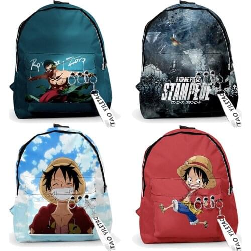 2021 Hip hop Anime One Piece Luffy Zoro 3D Backpack Women Men Outdoor Travel Backpack Children School Bags Laptop Backpack