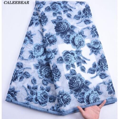 2021 Latest African Lace Fabric High Quality Jacquard Brocade Lace Fabric French Tulle Lace Nigerian Lace Fabric For Party S2111